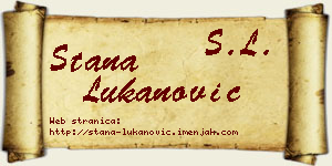Stana Lukanović vizit kartica